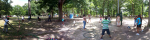 The hooping area at Art in the Park.