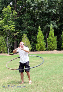 Sword fighting Dad learns he CAN hoop, when the hoop is Dad-sized!