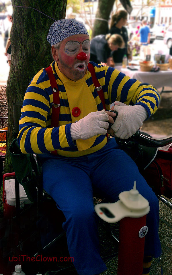 Ubi the Pirate Clown at the Pirate Invasion, Beaufort, NC, in 2012