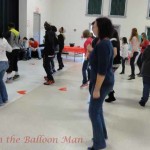 Electric Slide/Line dancing at the inaugural Valentine's Day Extravaganza for Special Needs Children of Wayne County, NC.