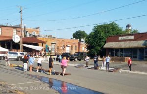 Cornhole on Salisbury Street.