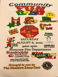 Moncure Community Fun Fest Flyer