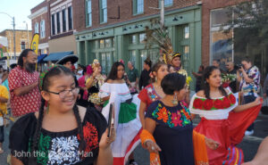 Parade of quinceañeras & traditional Latin-American outfits